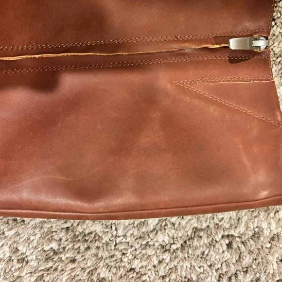 Nine West Medina Natural Brown Tall Boots Block Heel Side Zip Size 9 E213 - Picture 5 of 7